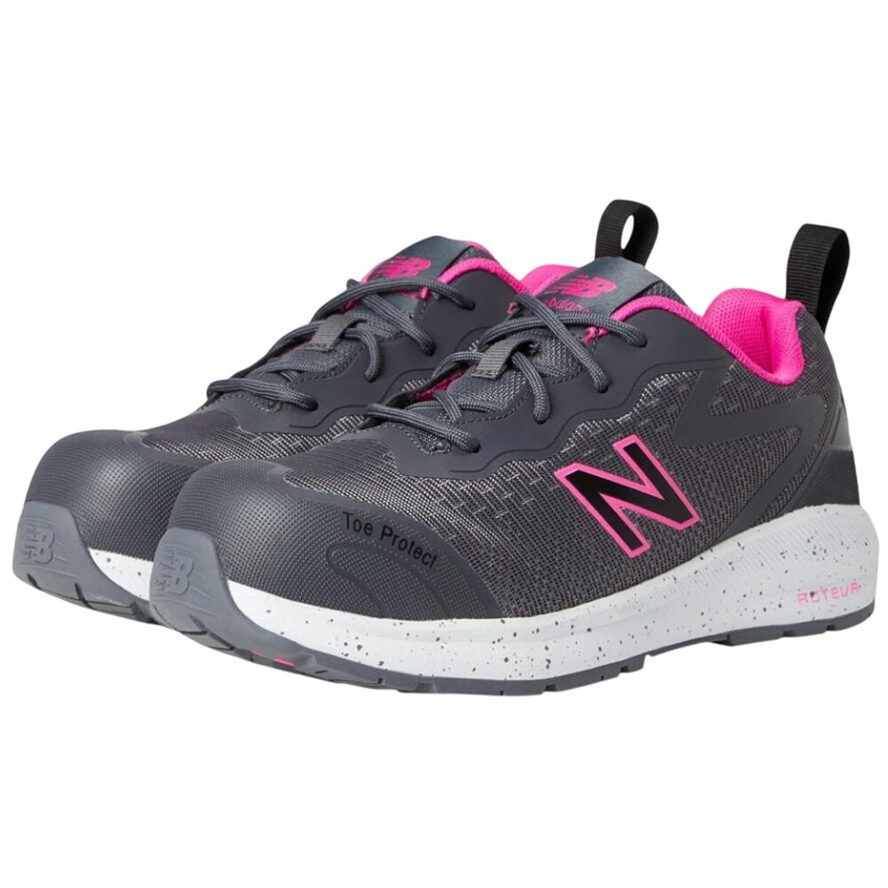 New Balance Womens Logic Comp Toe EH PR SR Work Shoes US 12 Grey Pink NIB